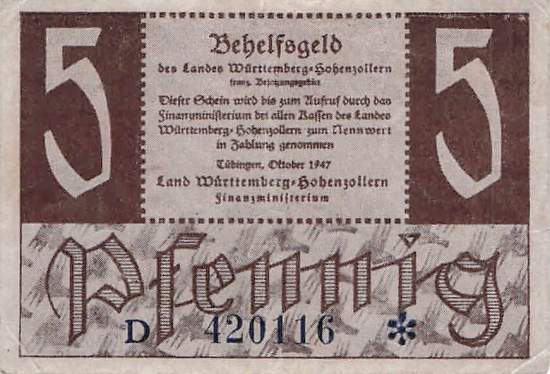 r.214b D 5 Pfennig 1947